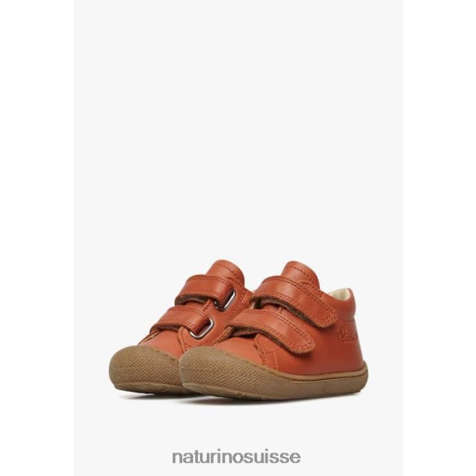 enfants cocon vl T88FLL74 Naturino chaussures premiers pas en cuir nappa rouge foncé