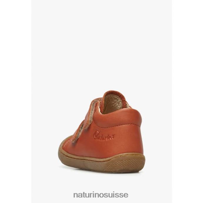 enfants cocon vl T88FLL74 Naturino chaussures premiers pas en cuir nappa rouge foncé