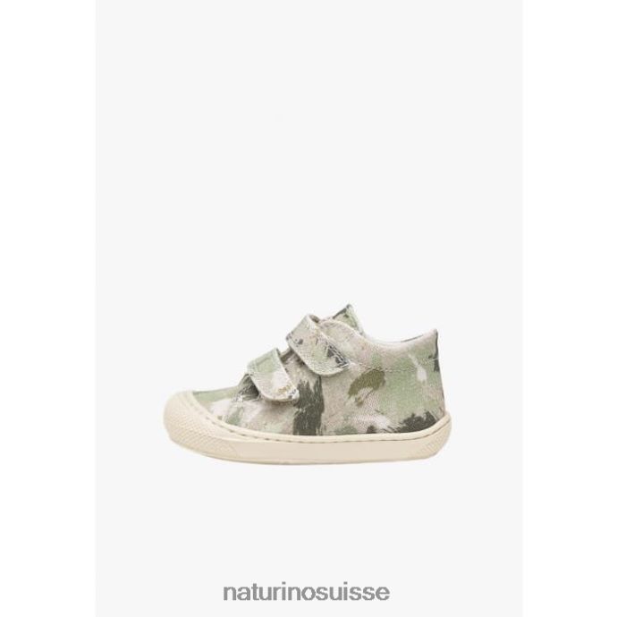 enfants cocon vl T88FLL82 Naturino chaussures premiers pas en tissu armée verte
