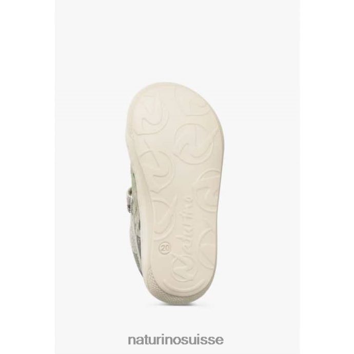 enfants cocon vl T88FLL82 Naturino chaussures premiers pas en tissu armée verte