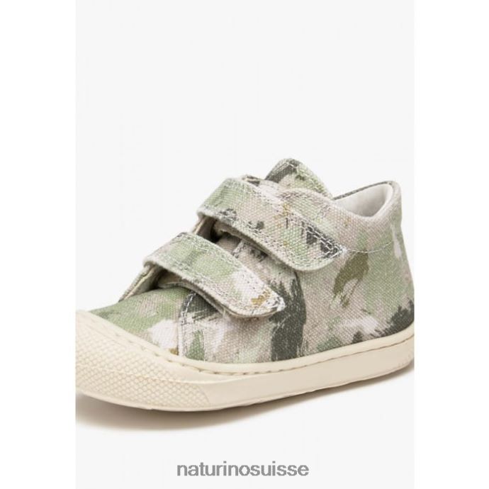 enfants cocon vl T88FLL82 Naturino chaussures premiers pas en tissu armée verte