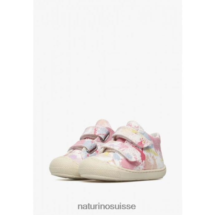 enfants cocon vl T88FLL90 Naturino chaussures premiers pas en tissu rose