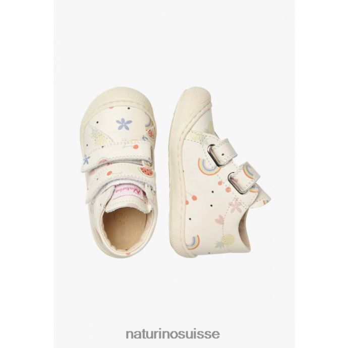 enfants cocon vl T88FLL92 Naturino chaussures premiers pas en cuir crème