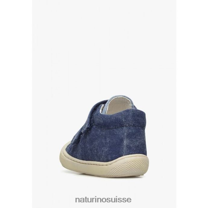 enfants cocon vl T88FLL97 Naturino chaussures premiers pas en toile bleu-ciel bleu