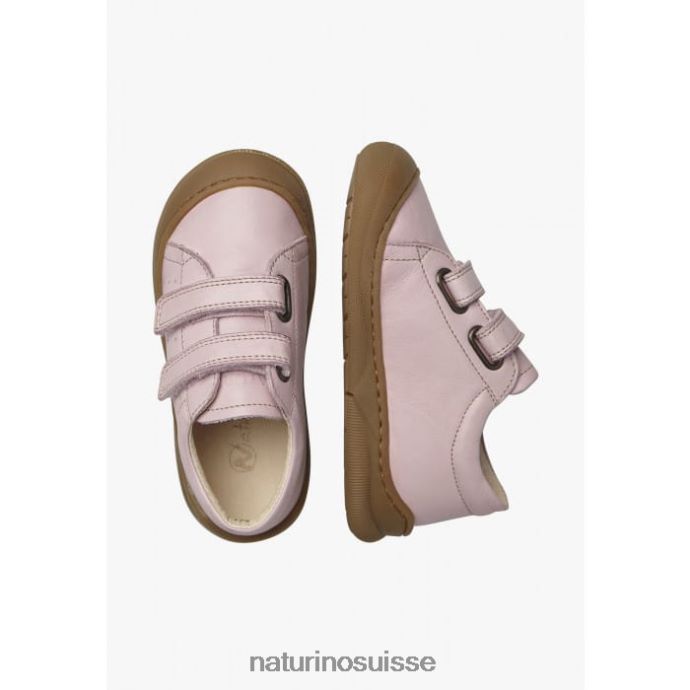 enfants gabby vl T88FLL116 Naturino chaussures premiers pas en cuir nappa rose