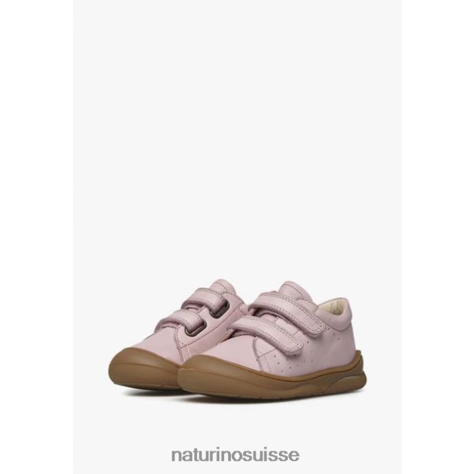 enfants gabby vl T88FLL116 Naturino chaussures premiers pas en cuir nappa rose
