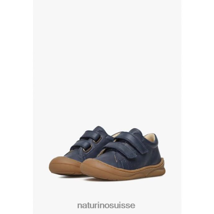 enfants gabby vl T88FLL126 Naturino chaussures premiers pas en cuir nappa bleu