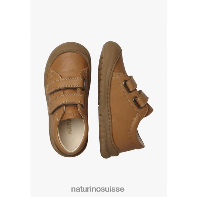 enfants gabby vl T88FLL129 Naturino chaussures premiers pas en cuir nappa brun