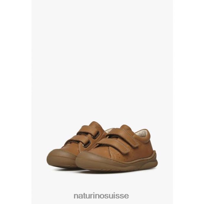 enfants gabby vl T88FLL129 Naturino chaussures premiers pas en cuir nappa brun