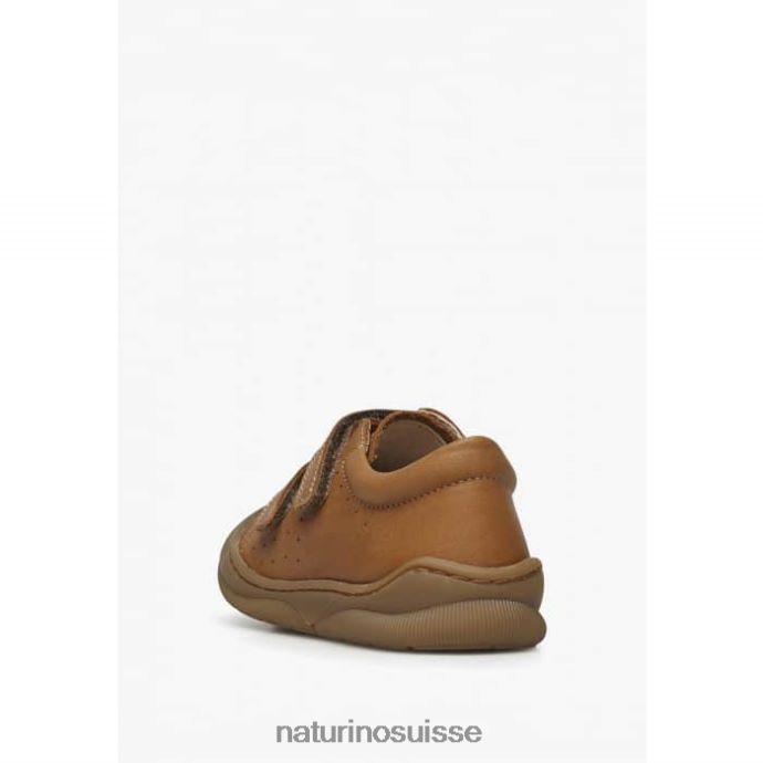 enfants gabby vl T88FLL129 Naturino chaussures premiers pas en cuir nappa brun