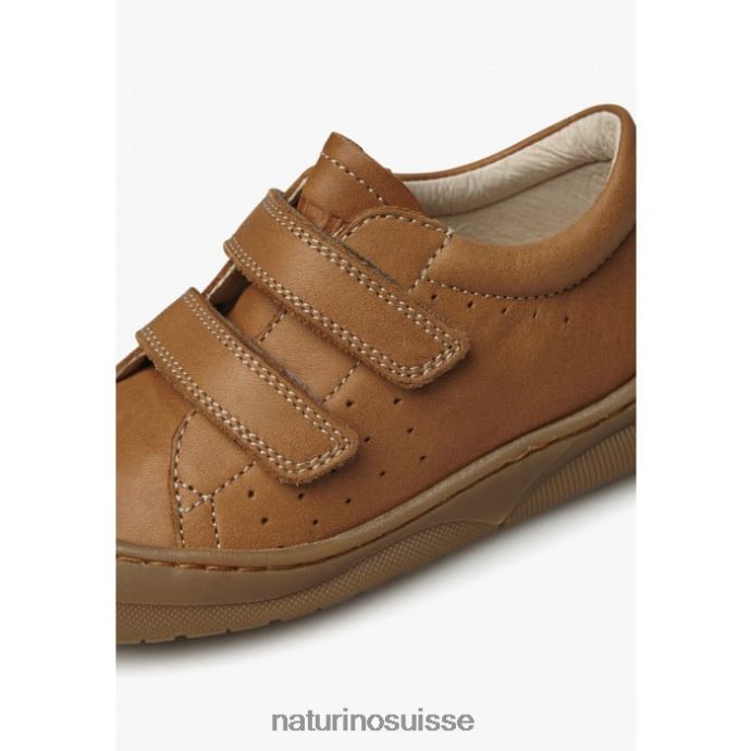 enfants gabby vl T88FLL129 Naturino chaussures premiers pas en cuir nappa brun