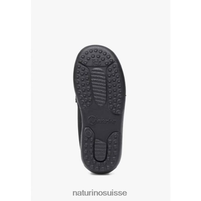 enfants polo états-unis T88FLL113 Naturino mocassins en cuir de veau noir