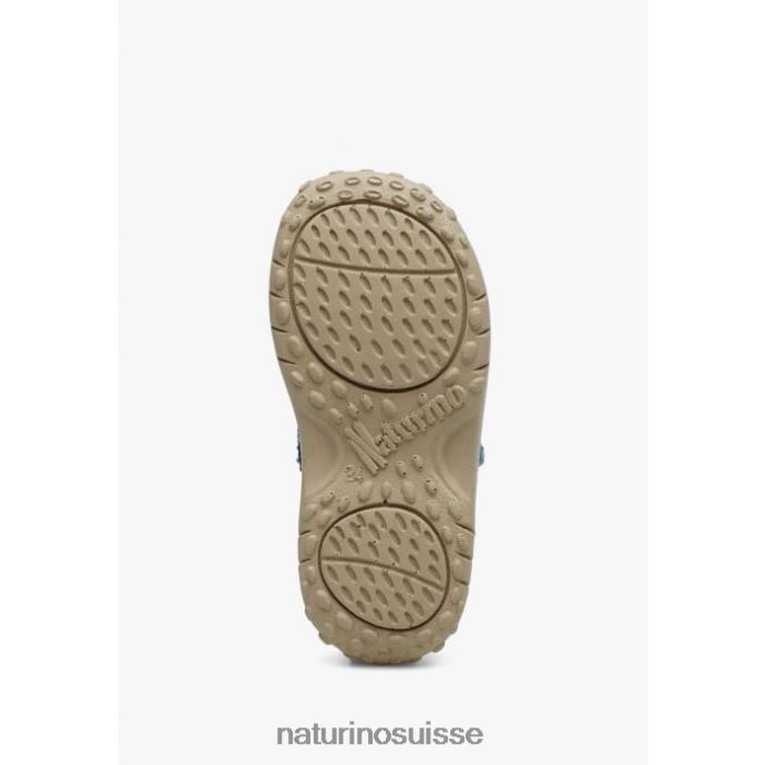 enfants Dock T88FLL544 Naturino sandales en jean avec velcro bleu clair