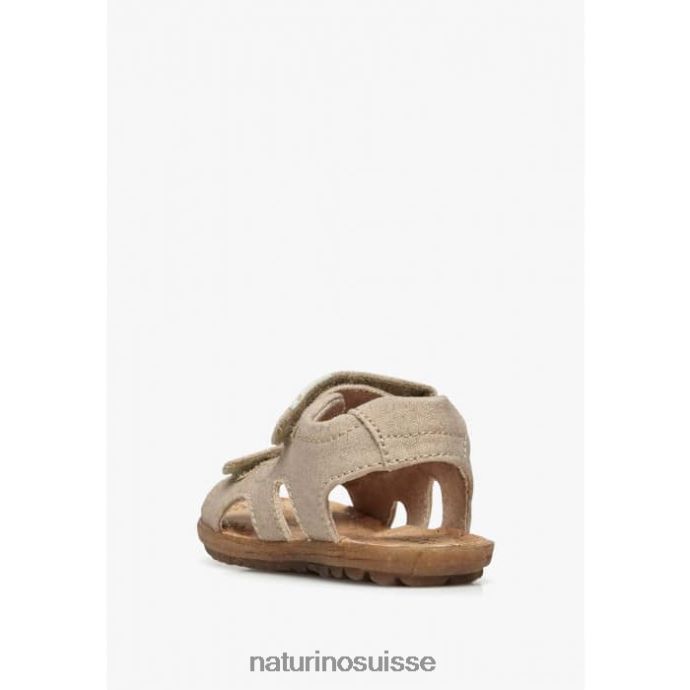 enfants ciel organique T88FLL18 Naturino sandales en tissu bio beige