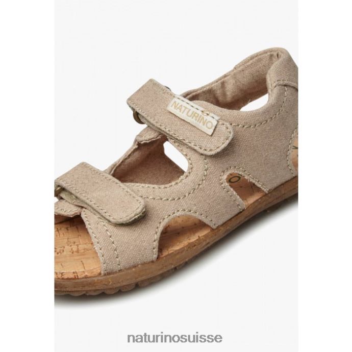enfants ciel organique T88FLL18 Naturino sandales en tissu bio beige