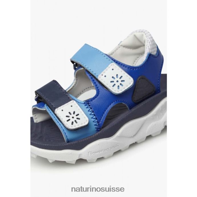 enfants gaho junior T88FLL28 Naturino sandales actives en similicuir marine-blanc