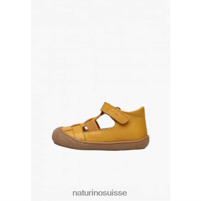 enfants langue T88FLL598 Naturino sandales semi-fermées avec insert élastique citrouille