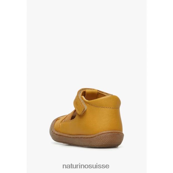 enfants langue T88FLL598 Naturino sandales semi-fermées avec insert élastique citrouille