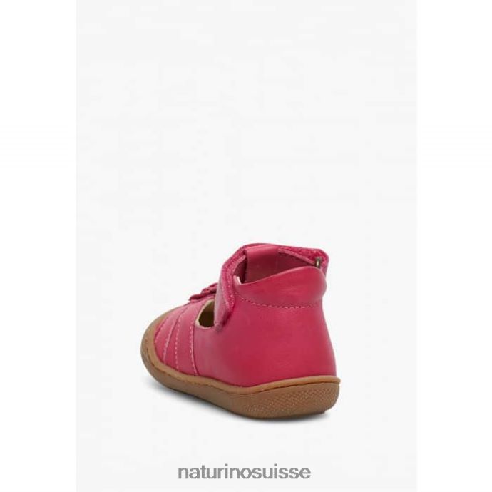 enfants maggy T88FLL595 Naturino sandales semi-fermées à fleurs appliquées fuchsia