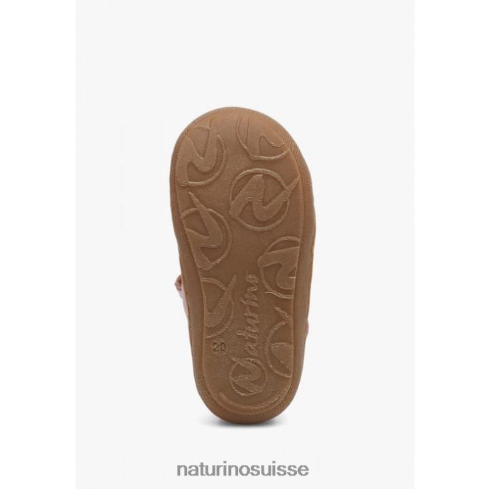 enfants maggy T88FLL596 Naturino sandales semi-fermées à fleurs appliquées rose