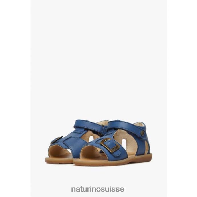 enfants quartz T88FLL293 Naturino sandales en cuir avec velcro bleu clair