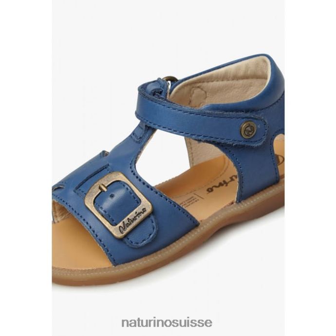 enfants quartz T88FLL293 Naturino sandales en cuir avec velcro bleu clair