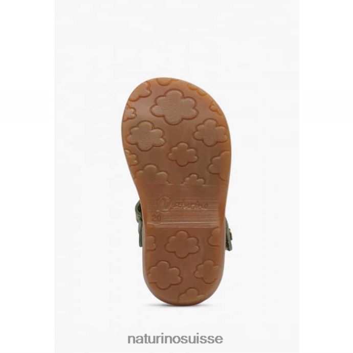 enfants quartz T88FLL309 Naturino sandales en cuir avec imprimé tigre gris