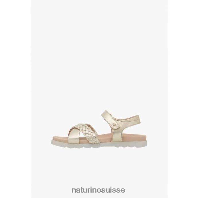 enfants roux T88FLL551 Naturino sandale à brides tressées platine