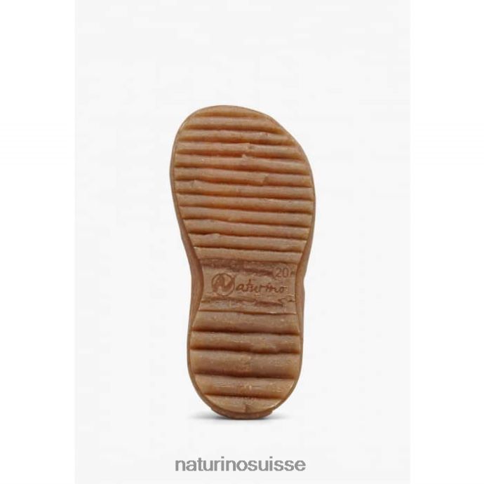 enfants voir T88FLL241 Naturino sandales semi-fermées en cuir rose pétant