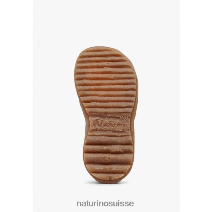 enfants voir T88FLL298 Naturino sandales en cuir avec imprimé pailleté rose poudré