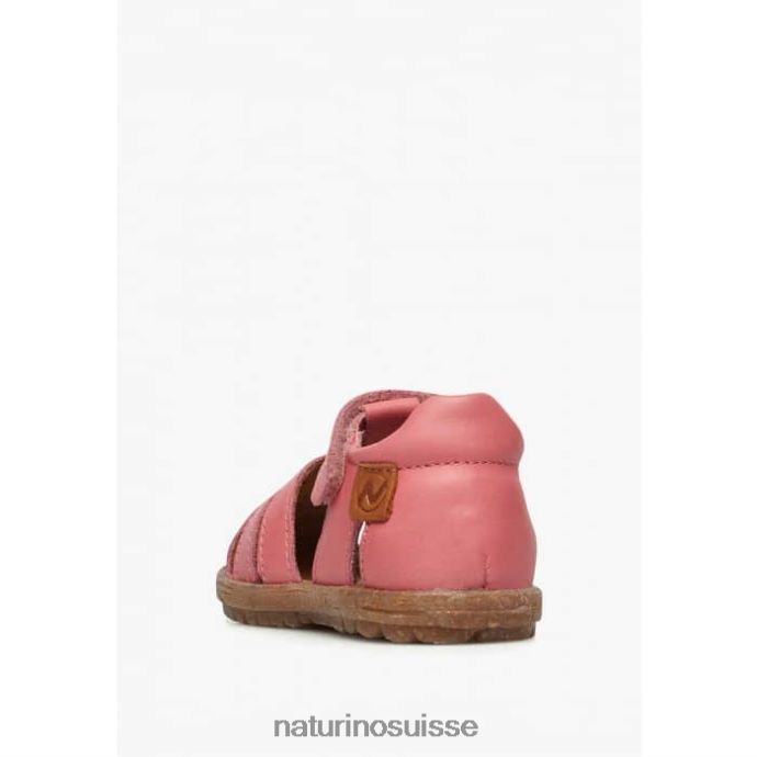 enfants voir T88FLL315 Naturino sandales semi-fermées en cuir corail