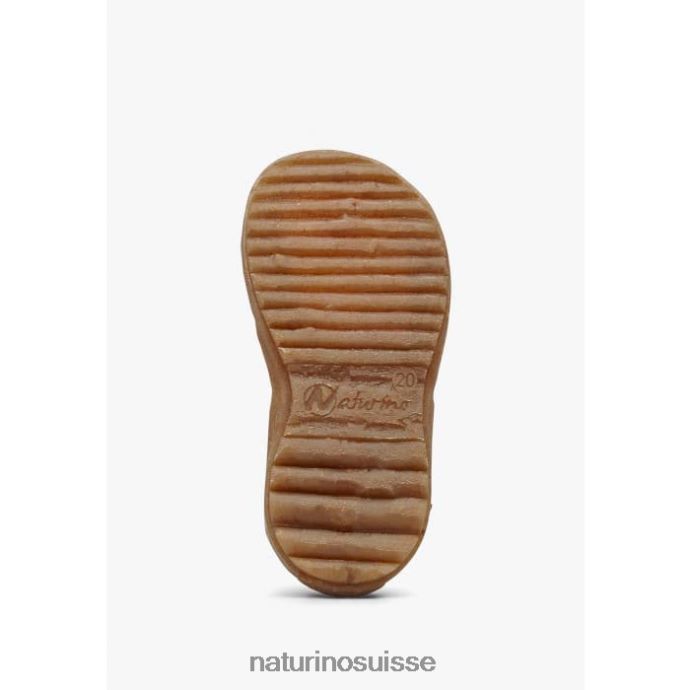 enfants voir T88FLL316 Naturino sandales semi-fermées en cuir cognac-citrouille