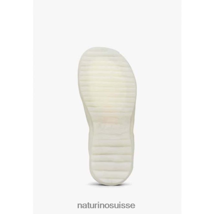 enfants voir T88FLL328 Naturino sandales semi-fermées en daim blanc
