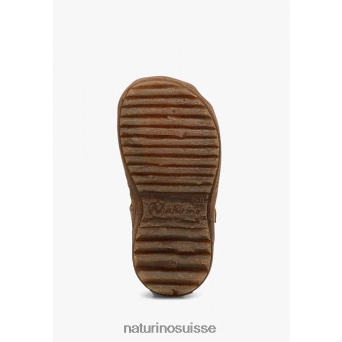 enfants voir T88FLL338 Naturino sandales semi-fermées en cuir Cognac