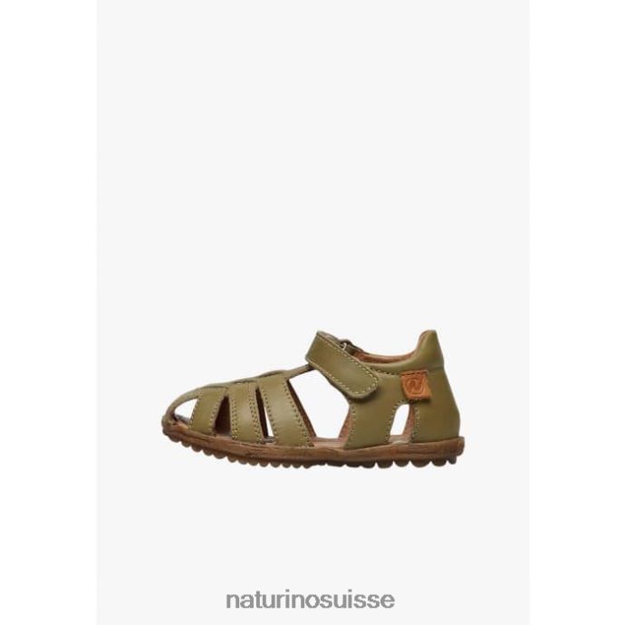 enfants voir T88FLL351 Naturino sandales semi-fermées en cuir gris