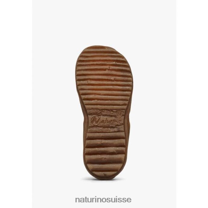 enfants voir T88FLL351 Naturino sandales semi-fermées en cuir gris