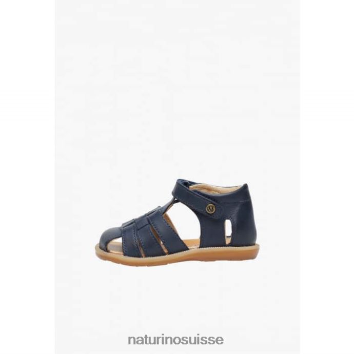 enfants zaffiro T88FLL345 Naturino sandales semi-ouvertes en cuir bleu