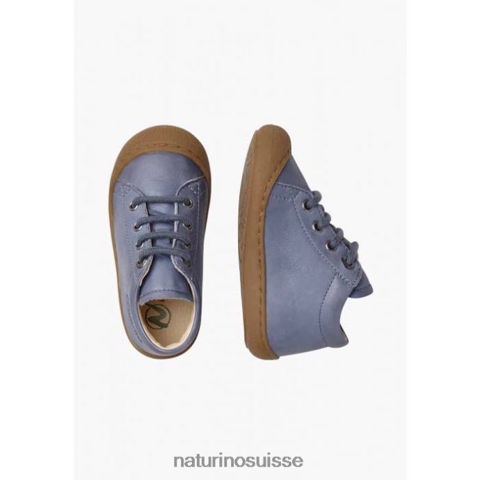enfants cocon T88FLL263 Naturino chaussures pour tout-petits en cuir napa bleu foncé