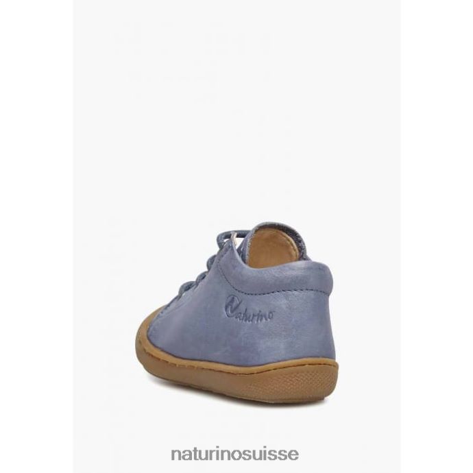 enfants cocon T88FLL263 Naturino chaussures pour tout-petits en cuir napa bleu foncé