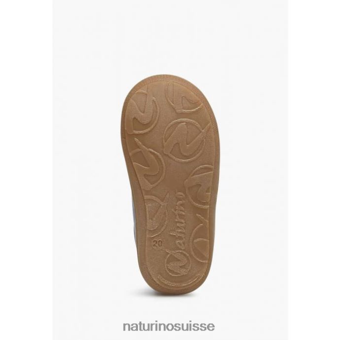 enfants cocon T88FLL263 Naturino chaussures pour tout-petits en cuir napa bleu foncé