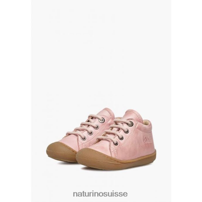 enfants cocon T88FLL275 Naturino chaussures pour tout-petits en cuir napa rose clair