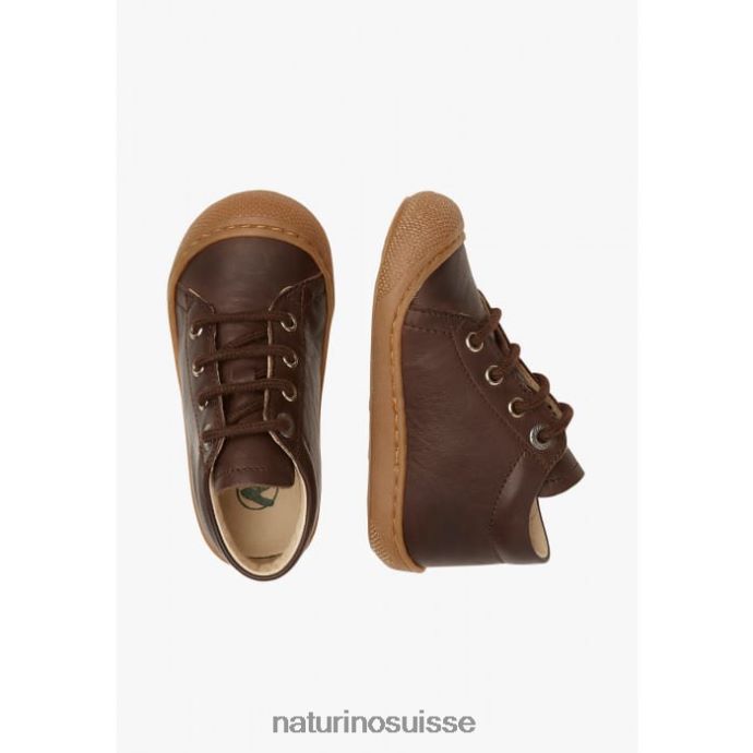 enfants cocon T88FLL277 Naturino chaussures pour tout-petits en cuir napa brun