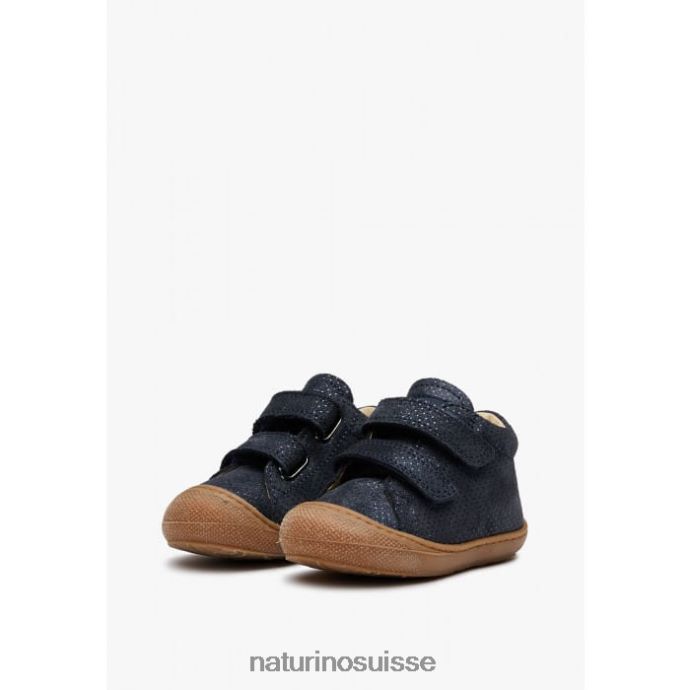 enfants cocon vl T88FLL260 Naturino premier pas en daim pailleté bleu