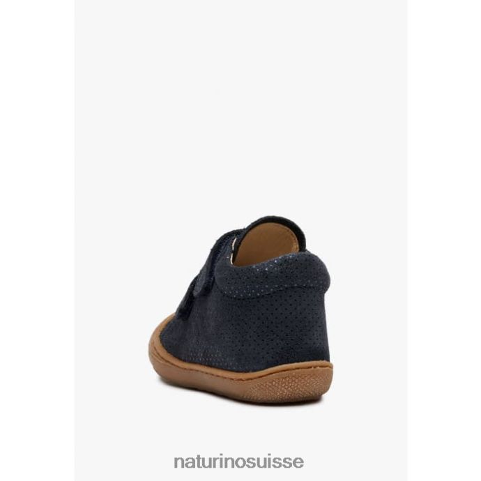enfants cocon vl T88FLL260 Naturino premier pas en daim pailleté bleu