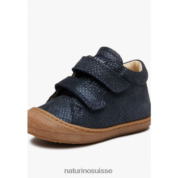 enfants cocon vl T88FLL260 Naturino premier pas en daim pailleté bleu