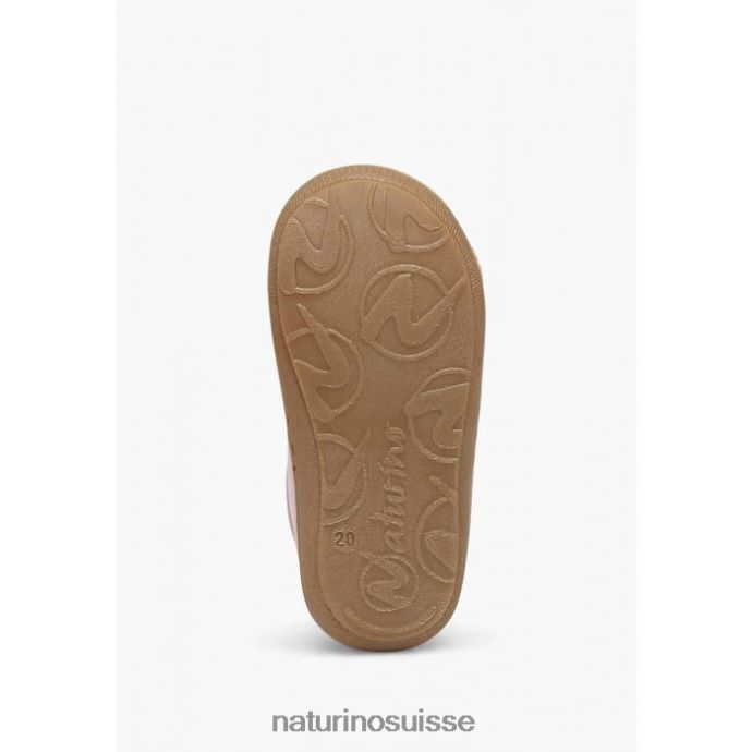 enfants cocon vl T88FLL269 Naturino chaussures premiers pas en cuir nappa rose bonbon