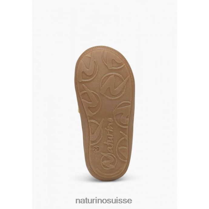 enfants cocon vl T88FLL276 Naturino chaussures premiers pas en cuir nappa jaune