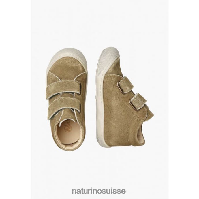 enfants cocon vl T88FLL330 Naturino chaussures premiers pas en daim delave armée verte