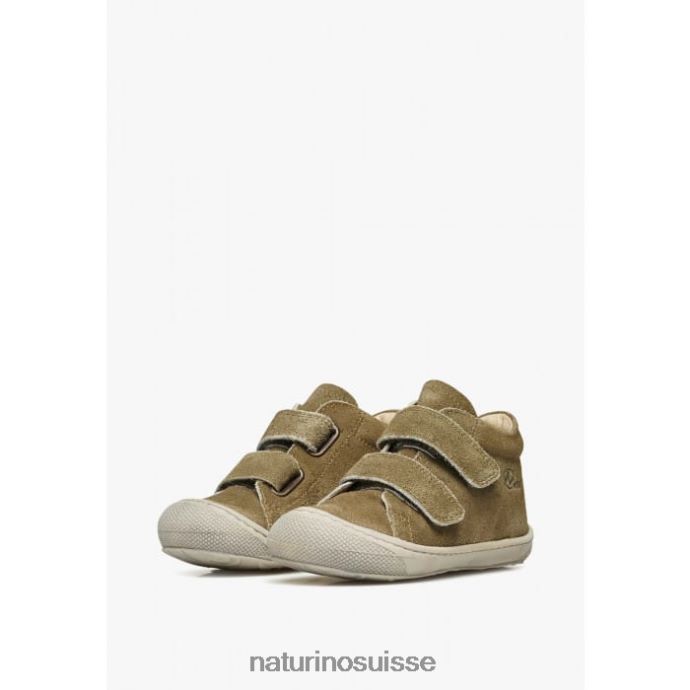 enfants cocon vl T88FLL330 Naturino chaussures premiers pas en daim delave armée verte