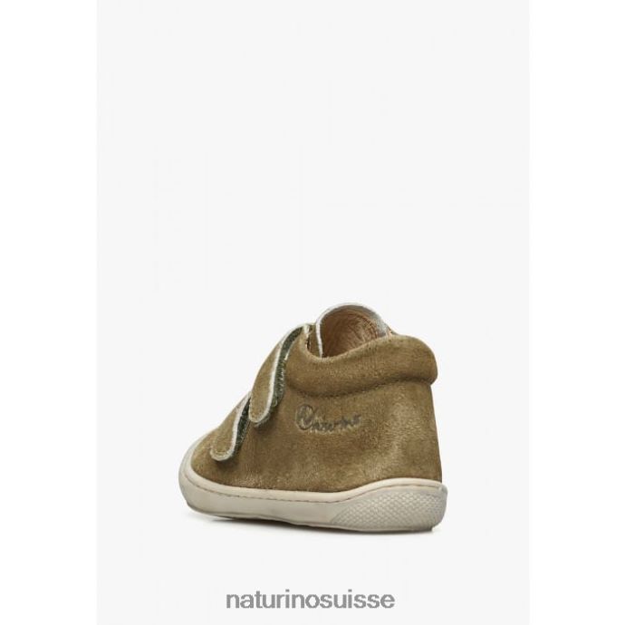 enfants cocon vl T88FLL330 Naturino chaussures premiers pas en daim delave armée verte